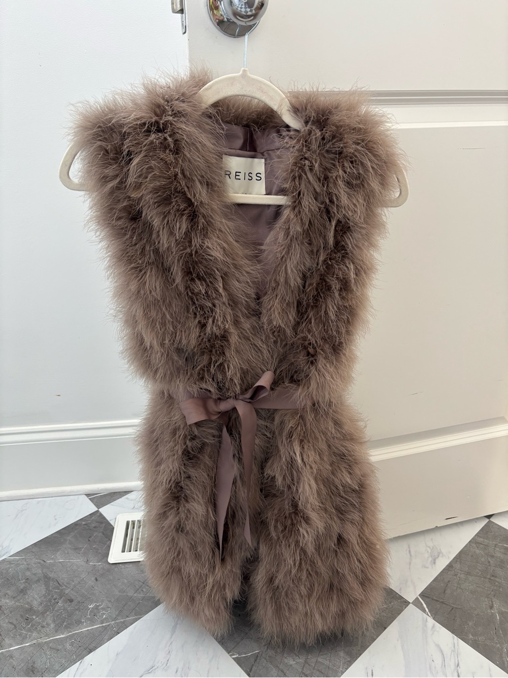 Reiss 100% Turkey Fur Coat